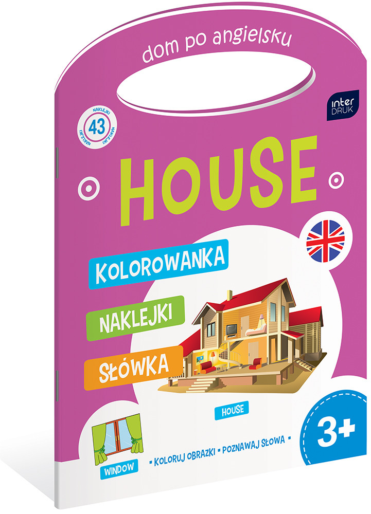 Kolorowanka A4 z naklejkami Animals/ City/ Food/ House mix 4 wzory (0287) Interdruk